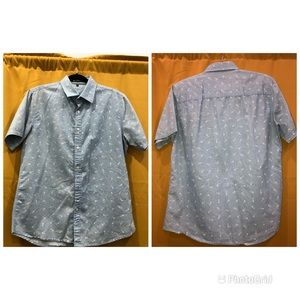 Blue button up